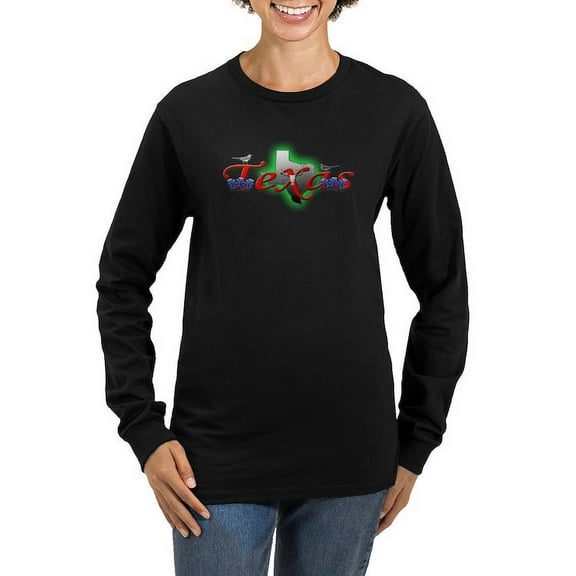 CafePress - Texas Women's Long Sleeve Dark T Shirt - Women's Long Sleeve Graphic Tee Casual Fit