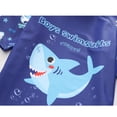 thumbnail image 3 of Bellafa Toddler Boys Swimsuit Set Boys' Rash Guard Swimwear Kids UPF 50+ Two Piece Bathing Suit With Swim Trunk and Hat 3-8 Years, 3 of 6