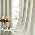 thumbnail image 4 of Deconovo Blackout Curtains Wave Foil Print Pattern for Bedroom, Set of 2, Light Beige, 52" x 63", 4 of 8