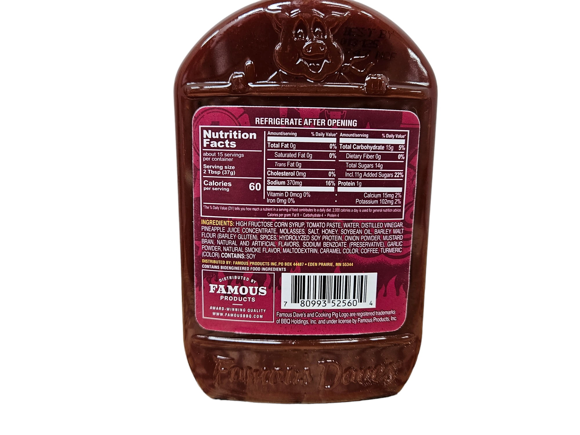 FAMOUS DAVE'S BBQ SAUCE RICH & SASSY - Bentley & Associates, LLC