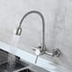 thumbnail image 2 of Grifos de cocina giratorios de 360 grados montados en la pared con rociador, fregadero giratorio en la pared, grifo mezclador de agua fría y caliente de un solo nivel, 2 of 5