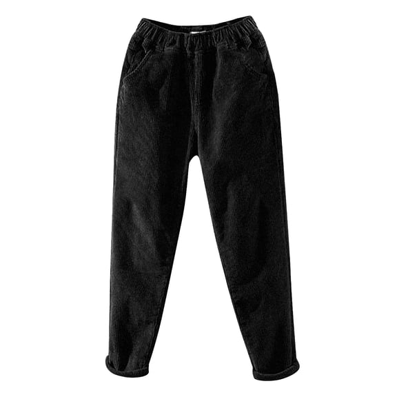GILIGEGE Corduroy Pants for Women Casual Drawstring Elastic High Waist Straight Leg Pants Loose Comfy Trousers with Pockets Winter Warm Thick Pants,Lined Sweatpants Pants Joggers Comfy Pajama Clothes