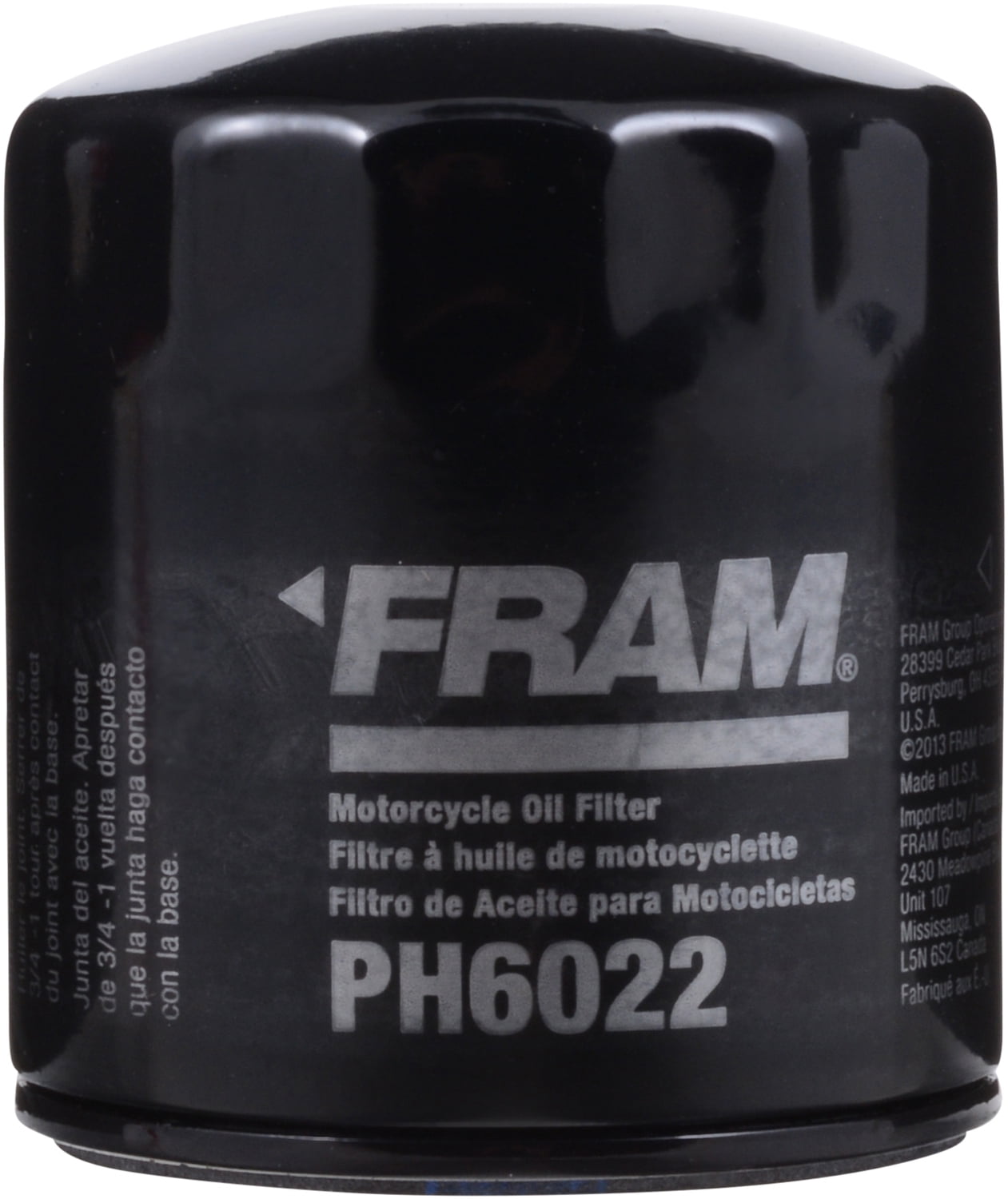 FRAM Motorcycle/ATV Oil Filter, PH6022 for Select Buell, Harley-Davidson, Indian, Moto Guzzi and Yamaha Models