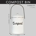 thumbnail image 2 of AuldHome Design Kitchen Compost Bin For Countertop | 1.3 Gallon Composting Bucket with Lid | Includes 3 Charcoal Filters | (White Enamel), 2 of 9