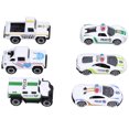 thumbnail image 4 of Metal Toy Cars Set, Alloy Portable Car Model Exquisite 1:64 Patrol Wagon 6pcs  For 3 Years Old + For Nursery, 4 of 8