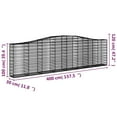 thumbnail image 3 of vidaXL Arched Gabion Basket 400x30x100/120 cm Galvanised Iron, 3 of 3