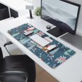 thumbnail image 2 of Long Mouse Pads for Desk,Dark Blue Christmas Santa Pattern Desk Mats on Top Of Desks, Desk Mouse Pad Extra Large with 3mm Non-Slip Base and Stitched Edge for Gaming,Office,Work,Home 31.5x11.8in, 2 of 5