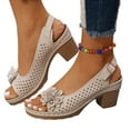 thumbnail image 5 of Fukaraa Fish Mouth Sandals Women Orthopedic Arch Support Leather Wedge Platform, 5 of 9