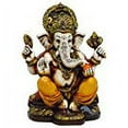 thumbnail image 4 of The Blessing, A White & Gold statue of Lord Ganesh Ganpati Elephant Hindu God made from Marble powder, 4 of 4