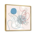 thumbnail image 3 of Designart 'One Line Butterfly Drawing On Cubism Shapes III' Modern Framed Canvas Wall Art Print, 3 of 5
