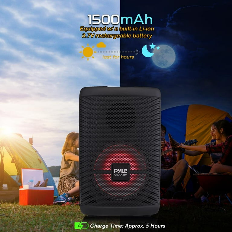 Pa Systems Pyle Portable PA System 600W Bluetooth Speaker With