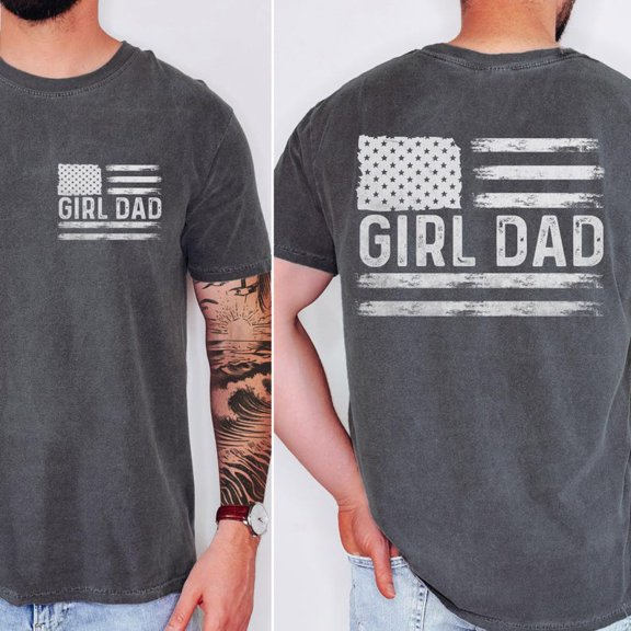 Sam Soft Girl Dad Shirt Cool Dads Club Tee American Flag Patriotic Dad Tee Father's Day Gift New Dad Gift Trendy Dad ShirtFull Size S-5XL