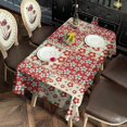 thumbnail image 4 of Pioneer Flower Floral Print Pattern Rectangle Tablecloth 60"x102",Waterproof Polyester Rectangle Table Cloth, Wipeable Spillproof Polyester Tablecloth for Dining, Camping, Indoor and Outdoor, 4 of 6