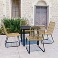 thumbnail image 1 of vidaXL 5 Piece Outdoor Dining Set Poly Rattan and Glass, 1 of 5