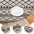 thumbnail image 4 of Elastic Edge Boho Chic Tablecloth with Floral Print - Round Table Cover for Kitchen Dining - Fits 52 to 56 Inch, 4 of 7