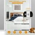 thumbnail image 6 of White Metal Dog Gate for Small Dogs - 13.3" Short Freestanding Puppy Gate with Retractable Sliding Rail, No Installation, Indoor/Outdoor Use, Foldable & Portable Pet Barrier, 6 of 9