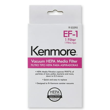Kenmore 53295 EF-1 EF1 86889 20-86889 HEPA Media Vacuum Cleaner Exhaust Air Filter for Upright and Canister