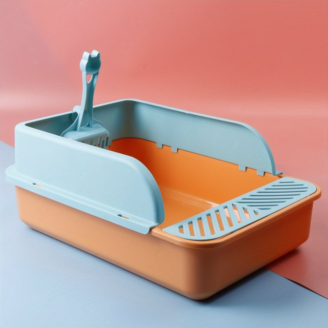 Cat Litter Box Semi-enclosed Cat Litter Box Anti-Splashing Cat Litter Box Anti Splash Easy To Clean Cat Litter Box