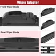 thumbnail image 5 of Conjunto de limpiaparabrisas delantero y trasero de 3 piezas de 26" 21" 12" que se adapta a Acura MDX con gancho J / U negro, 5 of 5