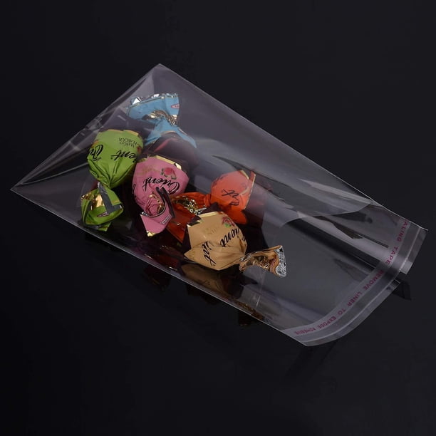 100 Sobres De Celofán Transparente Para Fotos 5x7, Tamaño 5.25x7.25 Pulgadas, Material Polipropileno