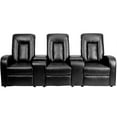 thumbnail image 5 of Flash Furniture Eclipse Series 3-Seat Reclining Black LeatherSoft Theater Seating Unit with Cup Holders, 5 of 5