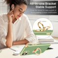 thumbnail image 6 of iPhone 12 Mini Case, Electroplated iPhone 12 Mini Phone Case with 360° Ring Holder Kickstand Soft TPU Car Mount Supported Shockproof Protective Plating iPhone 12 Mini Case Cover, Green, 6 of 16
