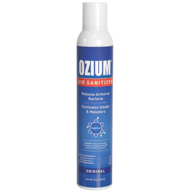 Ozium Air Sanitizer 8 Oz. Spray with A 4Leaf Clover Car Air Freshener