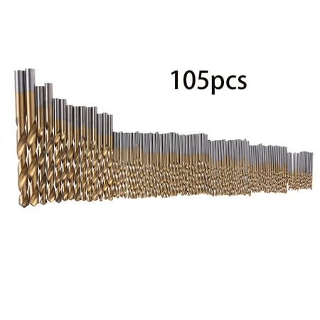 

105/99pcs Twist HSS Drill Bit Set Titanium Coated 1.5mm to 10mm Power Tool For S