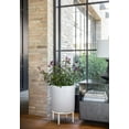 thumbnail image 4 of Veradek Demi Series Raised 16" Plastic-Stone Planter - (White/White, 2 Pack), 4 of 11