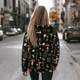 thumbnail image 3 of FOR U DESIGNS Butterfly Mushroom Hooded Pullover Sweatshirts for Women Size L Long Sleeve Oversized Hoodies Tops for Women Trendy Graphic Hoodie Pullover Winter, 3 of 7