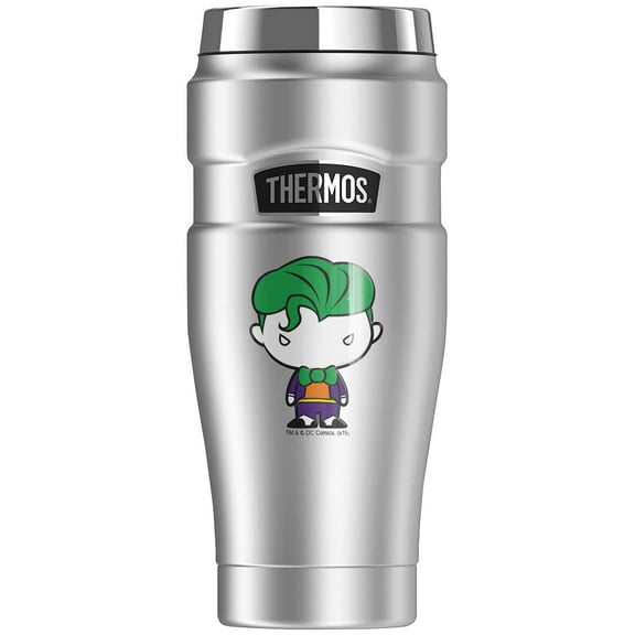 Batman Joker Cute Chibi, THERMOS STAINLESS KING Stainless Steel Travel Tumbler, Vacuum insulated & Double Wall, 16oz