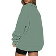 thumbnail image 5 of QASIEATN Hoodies for Graceful Women Fashion, Long Sleeve Tops Quarter Zip Pullover Drop Shoulder Sweatshirts Fall Trendy Outfits Vintage Solid Color Clothes, Womens Fall Tops, 5 of 6