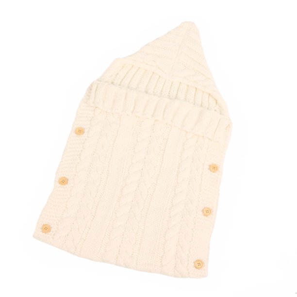 Saco de dormir de lana de punto para bebé de otoño e invierno, saco de dormir con botones, manta para fotografía, carrito de dormir, saco de dormir para fotografía de pañales