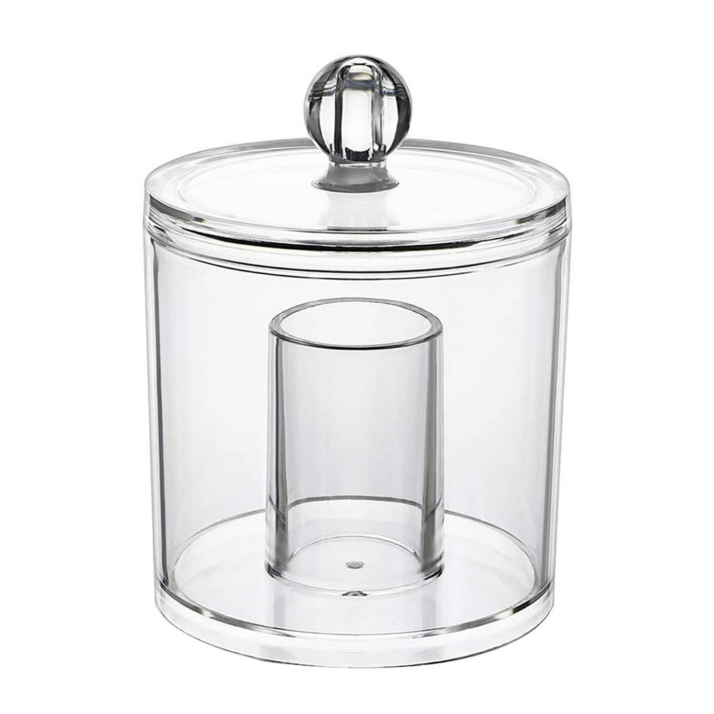 RobotGxG Cotton Ball Jar Acrylic Cotton Swab Holder Clear Bathroom