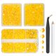 thumbnail image 1 of Qiipii - 3 cajas de 5070 diamantes de imitación de resina AB de color naranja y amarillo para manualidades (2 mm, 3 mm, 4 mm, 5 mm y 6 mm), piedras de gelatina planas, gemas, diamantes, cristales, dij, 1 of 1