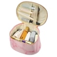thumbnail image 7 of Unique Bargains Floral Makeup Bag Zipper Flower Cosmetic Pouch Pink, 7 of 7