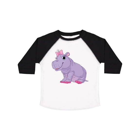 Inktastic Cute Purple Hippo Girls Toddler T-Shirt