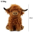 thumbnail image 2 of Vaca escocesa de las tierras altas, animal de peluche, muñeco de toro de pelo largo, lindo juguete de peluche realista simulado para niños, adorno que Zulema Juguetes de peluche de vaca de las tierras altas, 2 of 8