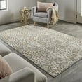 thumbnail image 5 of HomeRoots 511769 12 x 15 ft. Brown & Ivory Abstract Stain Resistant Rectangle Area Rug, 5 of 5