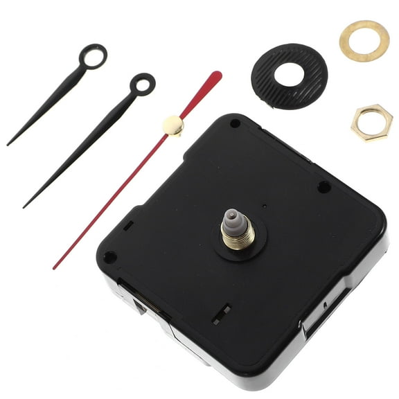 AURARMLET Diy Clock Mechanism Kit Clock Hands Kit Black Plastic 1 Set 2.8X0.2X0.2In