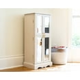 thumbnail image 6 of Hives & Honey Chelsea Standing Jewelry Armoire Cabinet, Jewelry Storage Organizer with Top Flip Mirror, 2 Doors, 7 Drawers, Jewelry Chest Armoire, Jewelry Box for Necklace, Earring, Bracelet, White, 6 of 11
