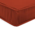 thumbnail image 4 of Jordan Manufacturing Sunbrella 21.5" x 22.5" Canvas Terracotta Red Solid Rectangular Outdoor Deep Seat Chair Cushion Set with Ties and Welt, 4 of 11