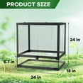 thumbnail image 3 of Ataucjin 34 Gallon Reptile Tall Glass Terrarium, 24" x 18" x 18" with Top Screen Ventilation Tall Reptile Tank, Toughened Glass Reptile Tank, Double Hinge Door & Anti Escape for Lizard Snake, 3 of 7