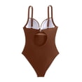 thumbnail image 5 of Womens One Piece Swimsuit 2025 V-Neck Ruched Mesh Bathing Suit with Spaghetti Straps, Tummy Control Swimwear, 5 of 5