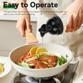 thumbnail image 5 of GIXUSIL Reusable Salad Dressing Measure Bottle,6.7x2.2In Durable Black Salad Dressing Mixer Dispenser,Leak-free,Soft Grip,Dishwasher Safe, 5 of 6