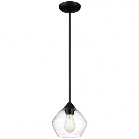 Access Lighting 28103LEDDLP-MBL-CLR 8 in. 7W Vintage LED Pendant, Matte Black