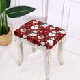 thumbnail image 6 of FOR U DESIGNS Snowman Music Note Print Stool Covers Rectangle 2 pcs Stretch Saddle Bar Stool Slipcover Breathable Vanity Stool Cover High Chair Cover Christmas Decor for Kitchen Counter, 6 of 9