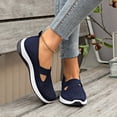 thumbnail image 2 of Rokment Women's Orthopedic Wedge Walking Shoes Comfortable Lightweight Knit Arch Support Platform Non Slip Work Nursing Flat Tennis Golf Sneakers Fall Blue Size 7.5, 2 of 5