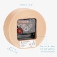 thumbnail image 5 of Navaris Small Modern Desk Clock - 4-3/8" Diameter Real Wood Analog Clock for Shelf, Table, Desktop - Silent Tick Battery Operated Clock - Light Brown, 5 of 7