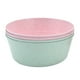 thumbnail image 1 of de vajilla de paja de Vajilla ecológica Tazones Platos Tazas Tenedores Cucharas Cucharas Para Camping Picnic Viajes o diario, Bowls_2 Rosa 2 Verde, 1 of 6